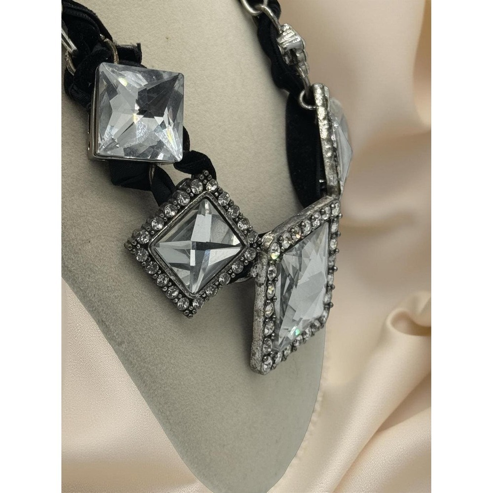 Y2K Couture Statement Necklace – Oversized Crystal Bib - Picture 2 of 5